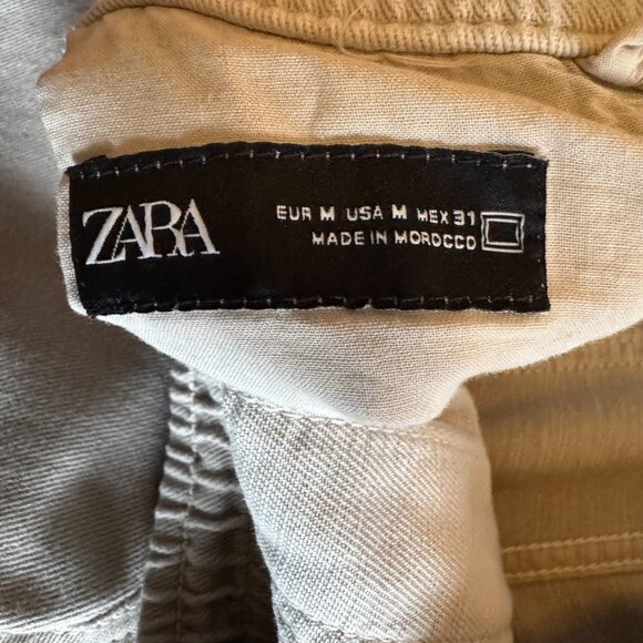 Zara Men's DNWR Drawstring Pant Medium Tan - Picture 4 of 6